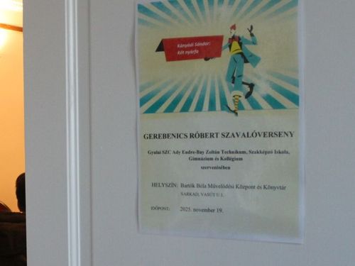 Gerebenics Róbert Szavalóverseny 